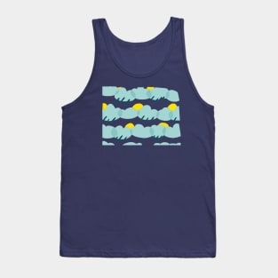 Clouds and Sun Pattern Tank Top